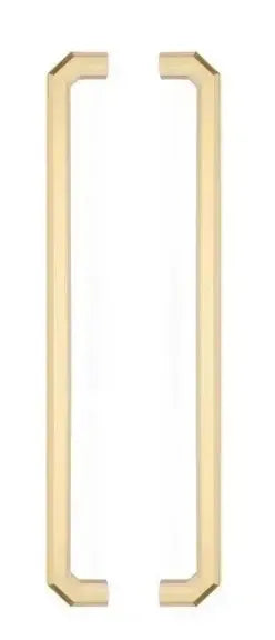 Emtek Back to Back Riviera Appliance Pull in Satin Brass finish