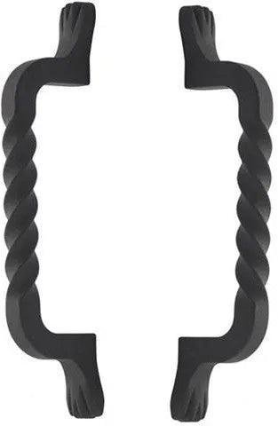Emtek Back to Back San Carlos Door Pull, 8" Center to Center in Flat Black Steel finish