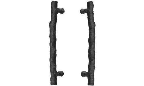 Emtek Back to Back Twig Bronze Door Pull, 8" Center to Center in Flat Black Bronze Patina finish