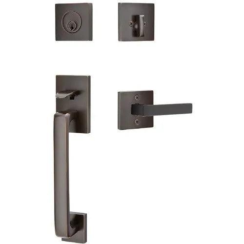 EmtekEmtek Baden Entrance Handleset With Dumont Lever in