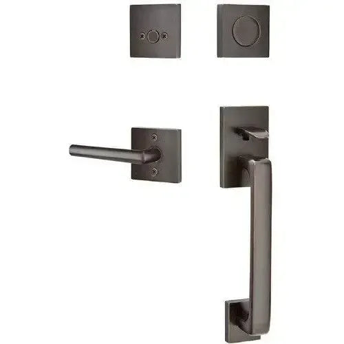 Emtek Baden Entrance Handleset With Stuttgart Lever in