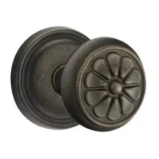 Emtek Bronze Petal Knob with #12 Rosette in