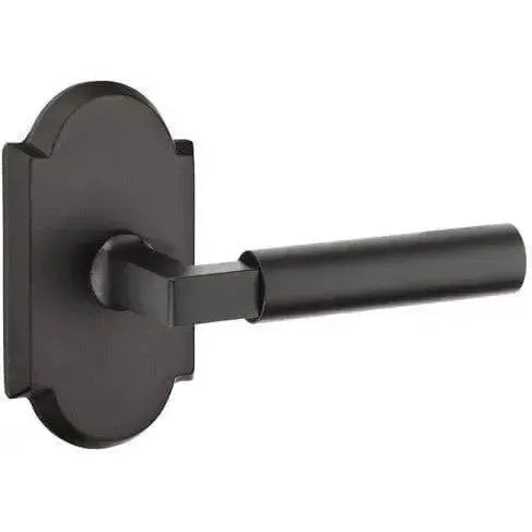 Emtek Bryce Lever With #1 Rosette Flat Black Bronze Patina