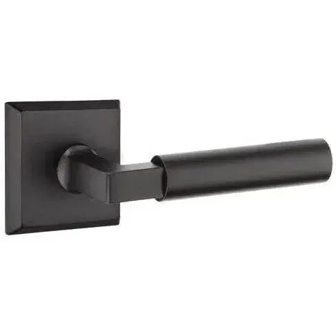 Emtek Bryce Lever With #6 Rosette Flat Black Bronze Patina