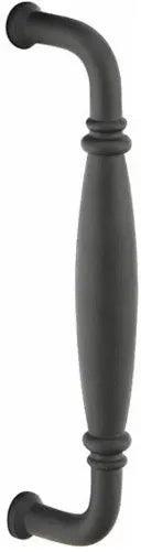 Emtek Concealed Surface Mount Normandy Door Pull, 8" Center to Center in Flat Black Steel finish