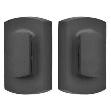 Emtek Double Cylinder Ridgemont Sandcast Bronze Keyed Deadbolt with Flap in Flat Black Bronze Patina finish