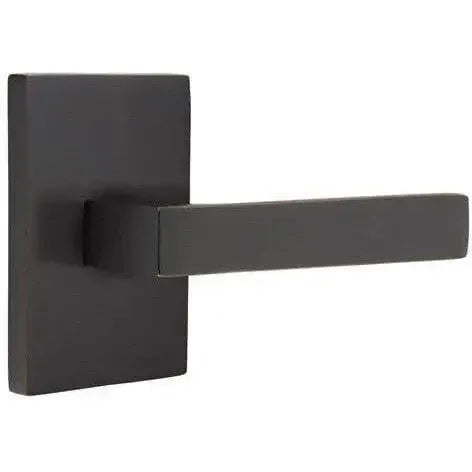 Emtek Dumont Lever With Modern Rectangular Rosette Oil Rubbed Bronze