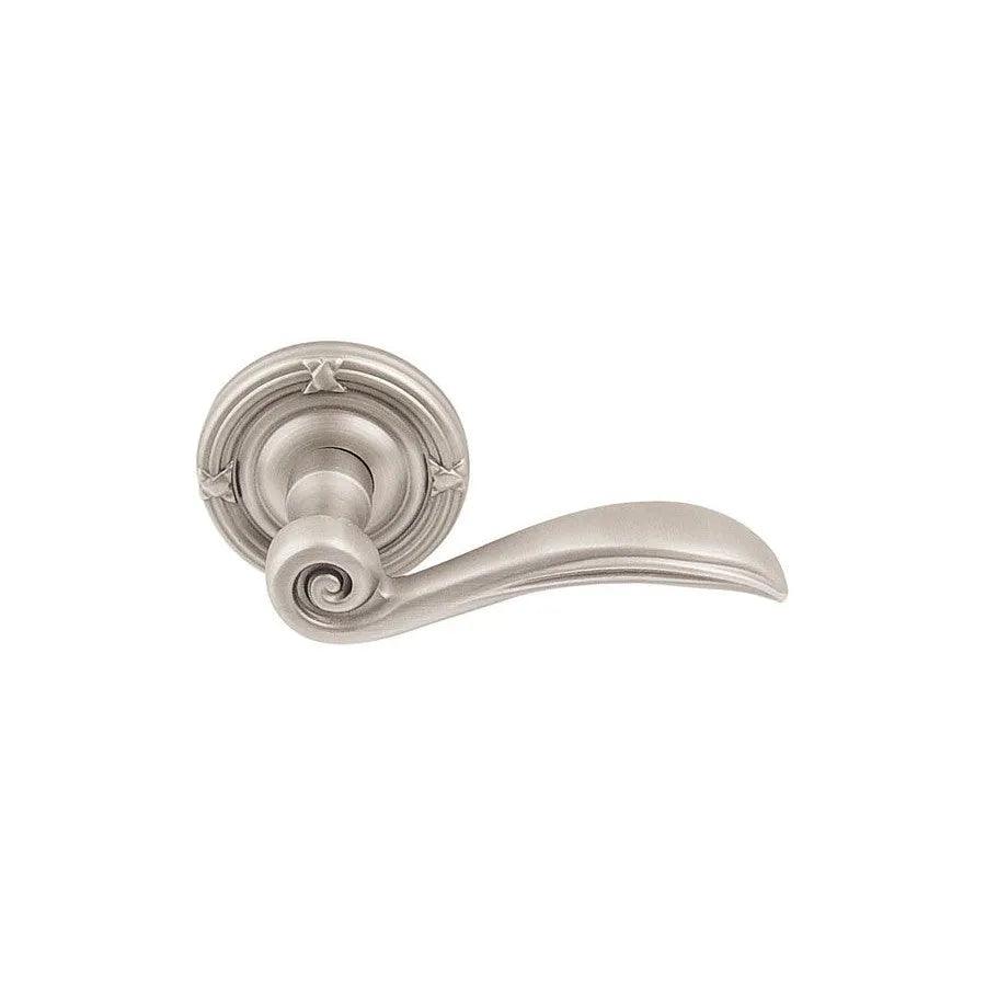 Emtek Elan Lever With Ribbon & Reed Rosette Satin Nickel