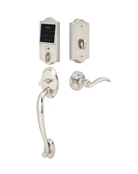 Emtek EMTouch Classic Style Electronic Keypad Entry Set with Elan Lever in Satin Nickel finish