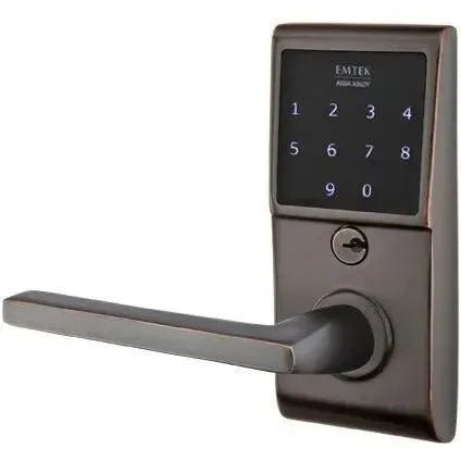 Emtek EMTouch Electronic Touchscreen Keypad Leverset with Helios Lever in