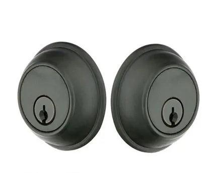 Emtek Double Cylinder Classic Tuscany Bronze Keyed Deadbolt in Flat Black Bronze Patina finish