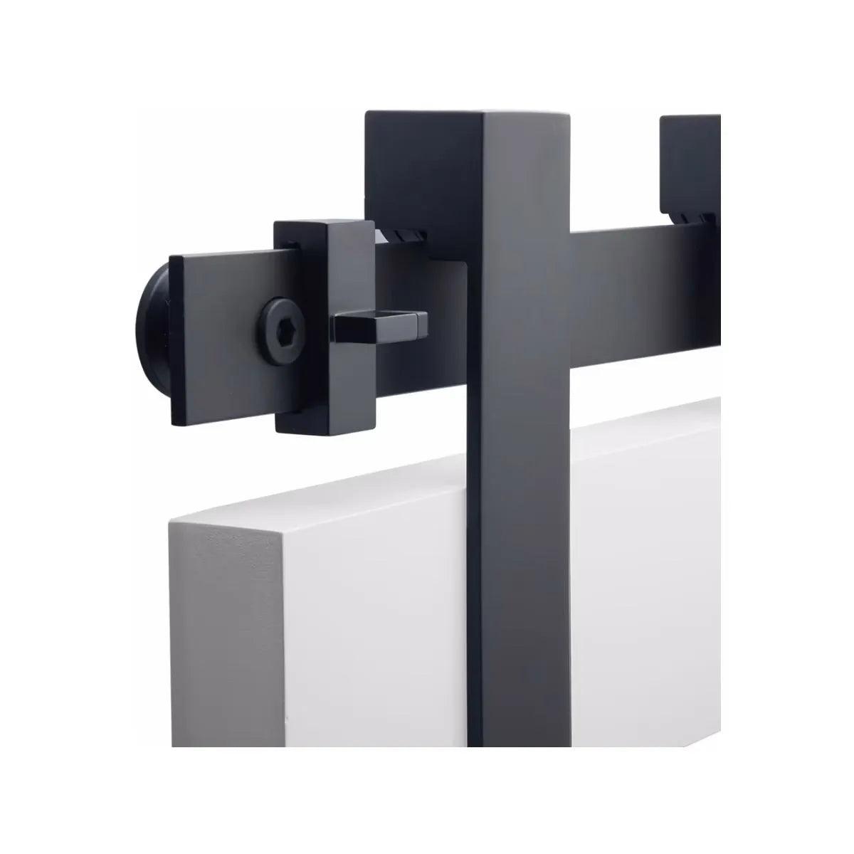 Emtek Low Profile Concealed Wheel Hanger 5' Track in Flat Black finish