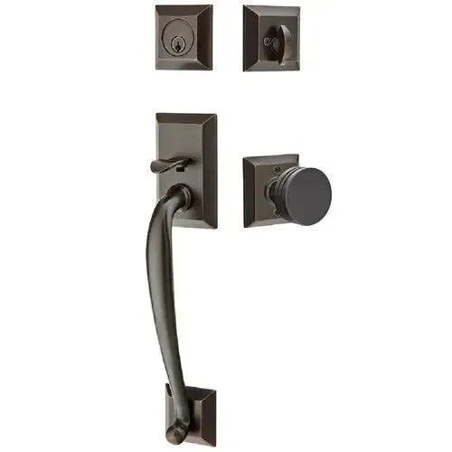 EmtekEmtek Franklin Tubular Entrance Handleset With Bern Knob in