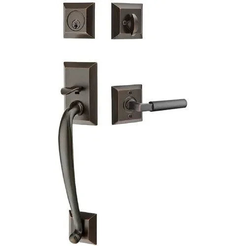 EmtekEmtek Franklin Tubular Entrance Handleset With Hercules Lever in