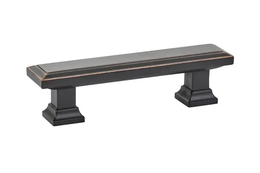 Emtek Geometric Rectangular Cabinet Pull in Oil Rubbed Bronze finish