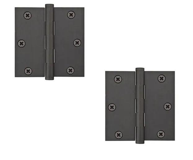 Emtek Heavy Duty Solid Brass Plain Bearing Hinge 3.5" x 3.5" with Square Corners Oil Rubbed Bronze