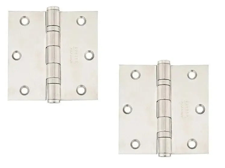 EmtekEmtek Heavy Duty Stainless Steel Ball Bearing Hinge, 3.5" x 3.5" with Square Corners in
