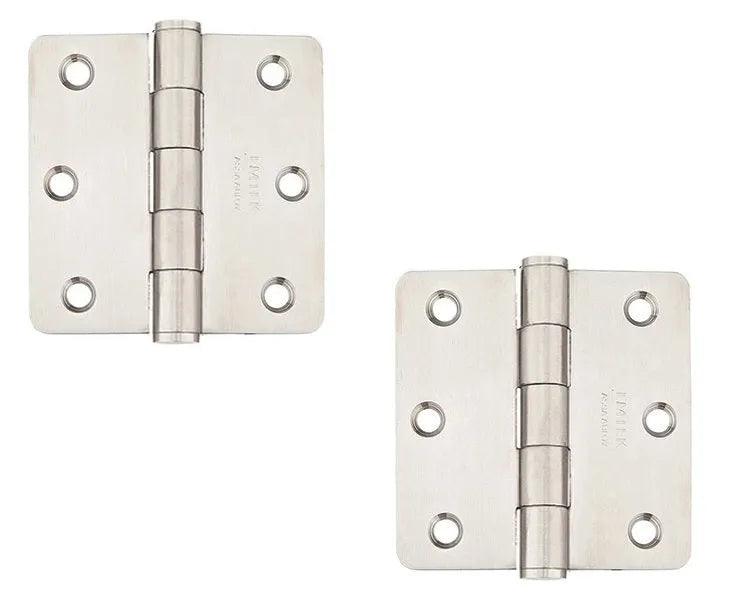 EmtekEmtek Heavy Duty Stainless Steel Plain Bearing Hinge, 3.5" x 3.5" with 1/4" Radius Corners in