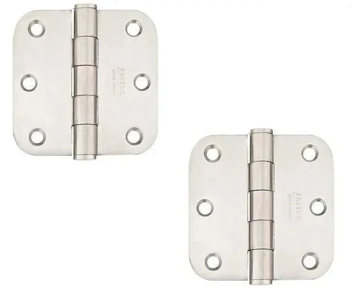 EmtekEmtek Heavy Duty Stainless Steel Plain Bearing Hinge, 3.5" x 3.5" with 5/8" Radius Corners in