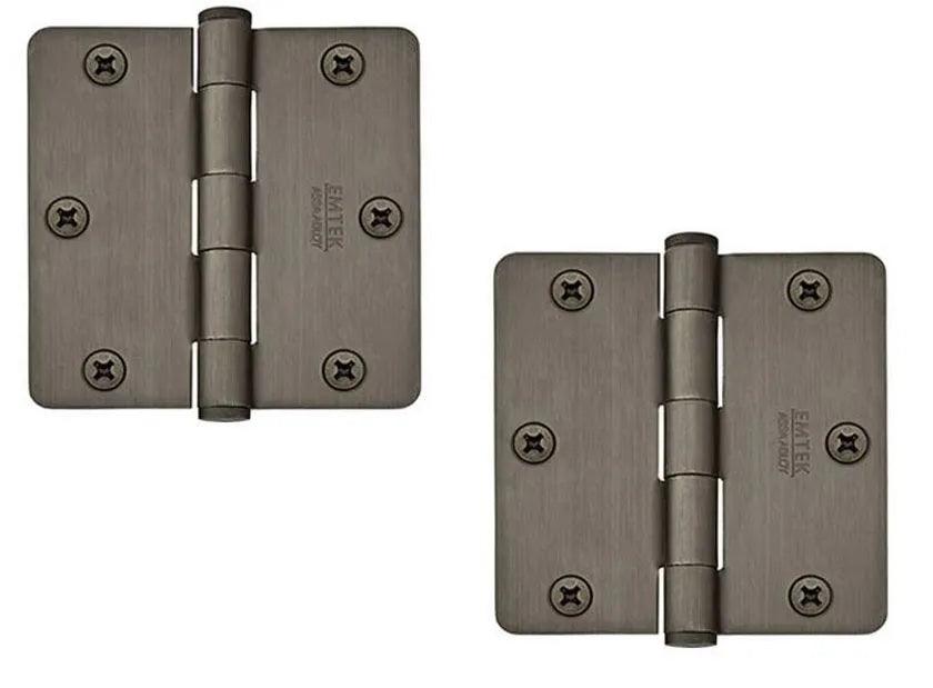 EmtekEmtek Heavy Duty Steel Plain Bearing Hinge 3.5" x 3.5" with 1/4" Radius Corners in