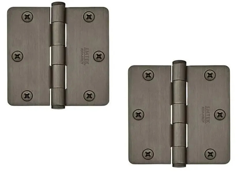EmtekEmtek Heavy Duty Steel Plain Bearing Hinge 3.5" x 3.5" with 1/4" Radius Corners in