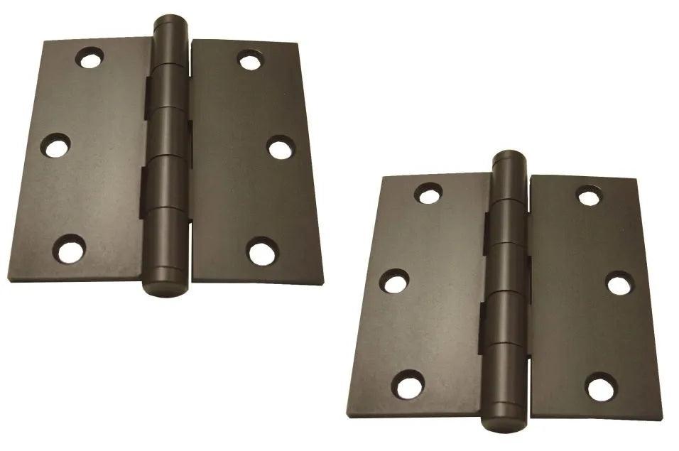 Emtek Heavy Duty Steel Plain Bearing Hinge, 3.5" x 3.5" with Square Corners Oil Rubbed Bronze