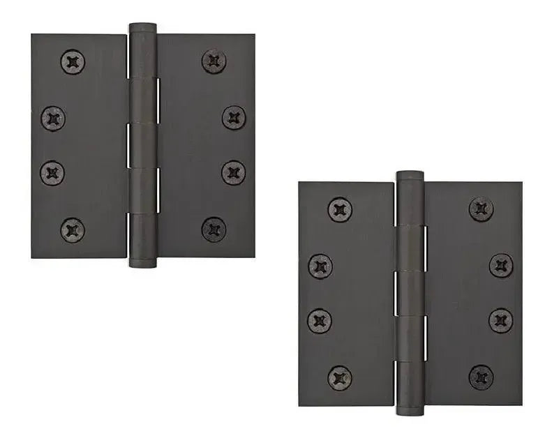 EmtekEmtek Heavy Duty Steel Plain Bearing Hinge, 4" x 4" with Square Corners in