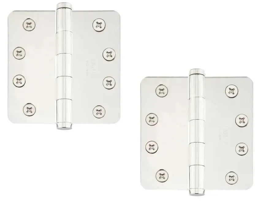 EmtekEmtek Heavy Duty Steel Plain Bearing Hinge, 4.5" x 4.5" with 1/4" Radius Corners in