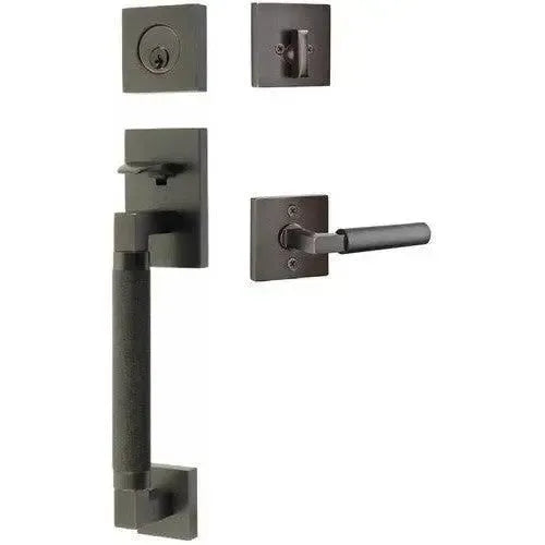 EmtekEmtek Hercules Knurled Sectional Tubular Entry Set with Hercules Lever in