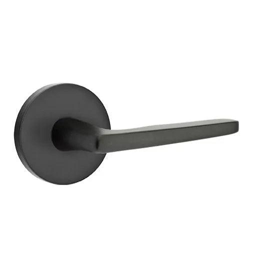 Emtek Hermes Lever With Disk Rosette Flat Black