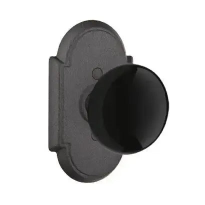 Emtek Madison Black Knob with #1 Rosette in