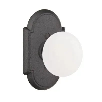 EmtekEmtek Madison Ivory Knob with #1 Rosette in