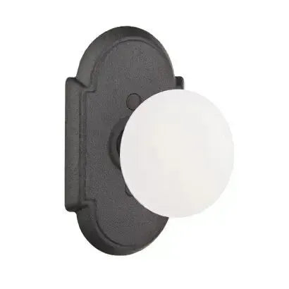 Emtek Madison Ivory Knob with #1 Rosette in