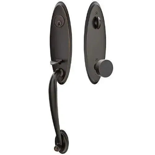 EmtekEmtek Marietta Tubular Entrance Handleset With Round Knob in