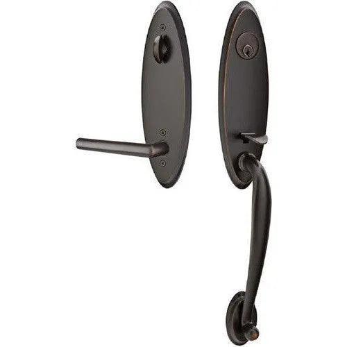 EmtekEmtek Marietta Tubular Entrance Handleset with Stuttgart Lever in