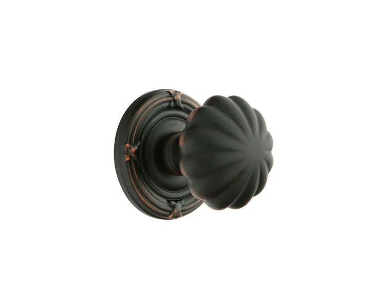 Emtek Melon Knob with Ribbon & Reed Rosette