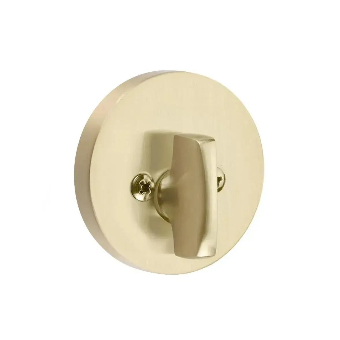 Emtek Modern Disc Single Sided Deadbolt in Satin Brass finish
