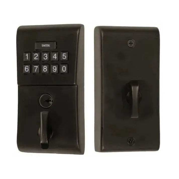Emtek Modern Electronic Keypad Deadbolt in Oil Rubbed Bronze finish