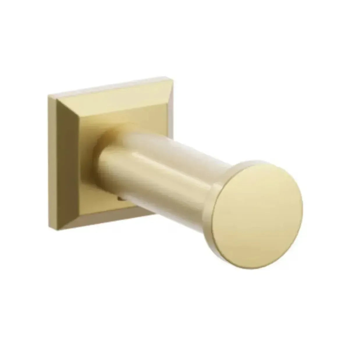 Emtek Modern Tubular Brass Single Robe Hook with Chamfered Square Rosette in