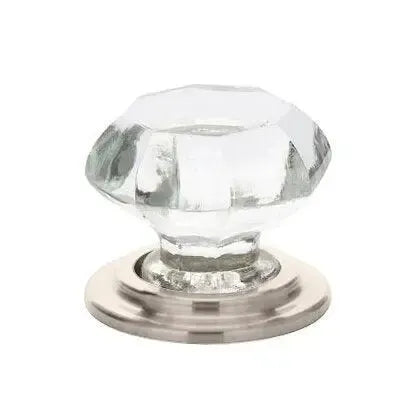 Emtek Old Town Glass Wardrobe Knob in Lifetime Polished Nickel finish