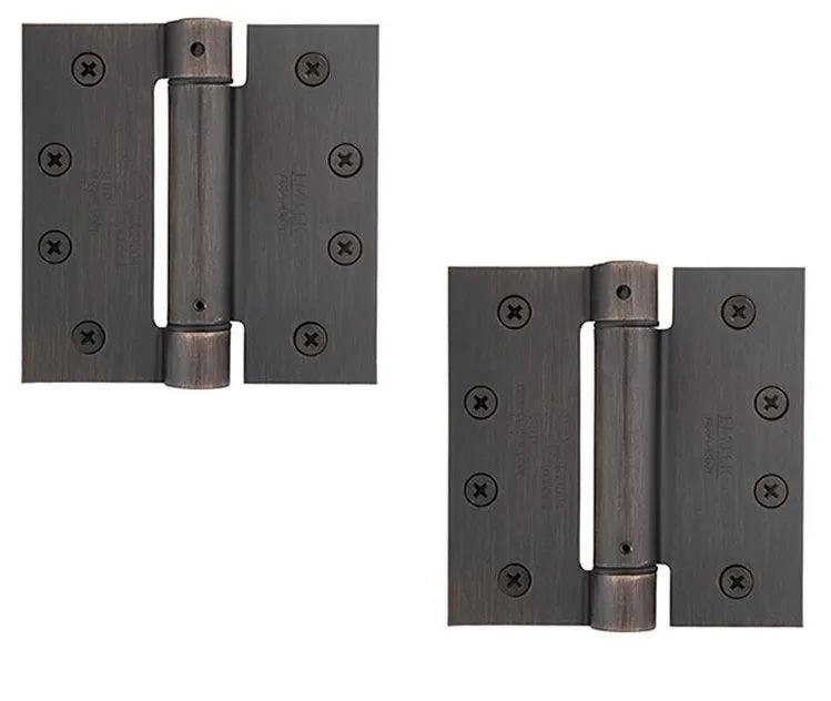 EmtekEmtek Plated Steel UL Listed Spring Hinge, 4" x 4" with Square Corners in