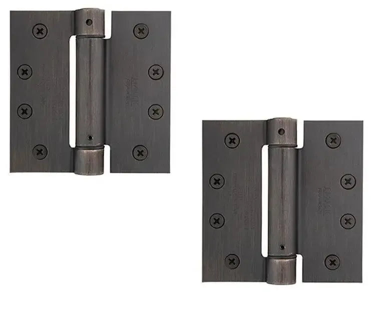 EmtekEmtek Plated Steel UL Listed Spring Hinge, 4" x 4" with Square Corners in
