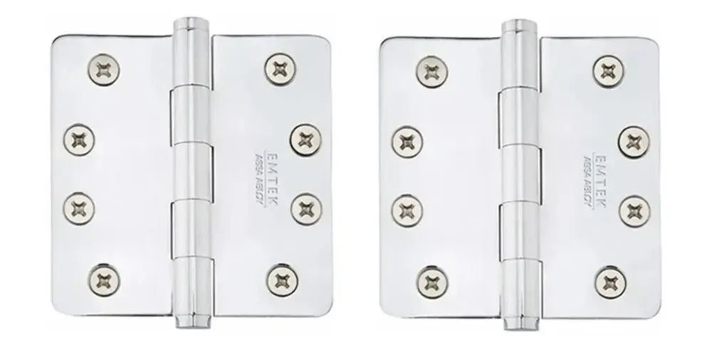 EmtekEmtek Residential Duty Solid Brass Plain Bearing Hinge, 4" x 4" with 1/4" Radius Corners in