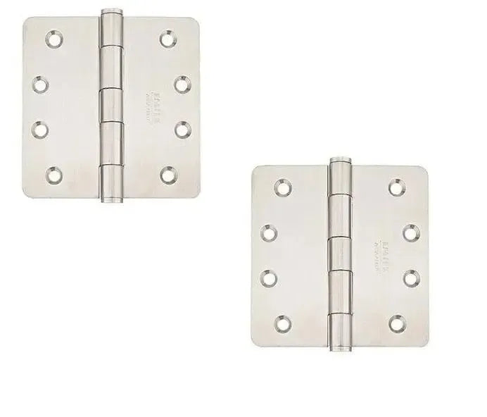 EmtekEmtek Residential Duty Stainless Steel Plain Bearing Hinge, 4" x 4" with 1/4" Radius Corners in