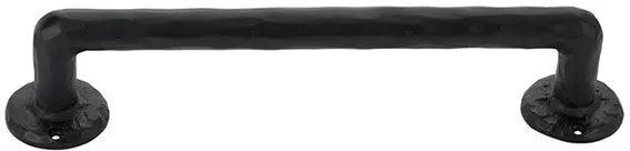 The Emtek Rod Bronze Door Pull, 15" Center to Center in Flat Black Bronze Patina finish
