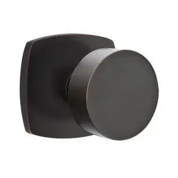Emtek Round Knob With Urban Modern Rosette in