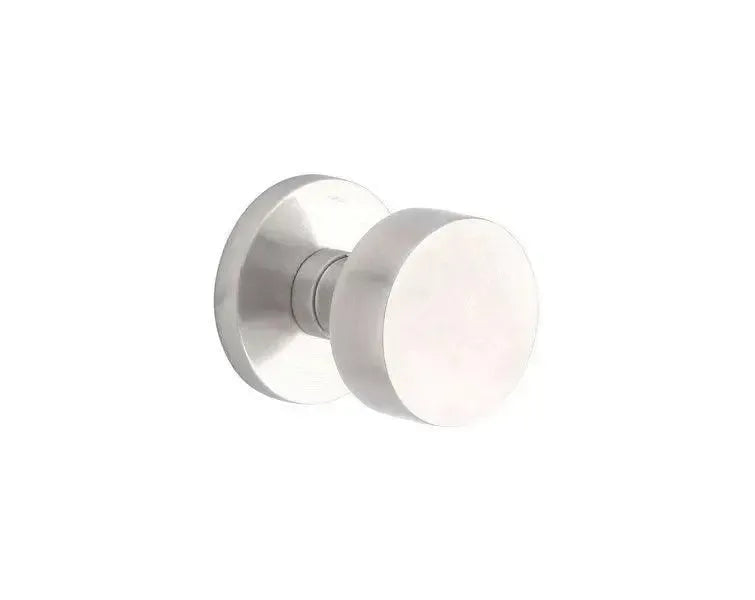 Emtek Round Stainless Steel Knob with Disk Rosette in Brushed Stainless Steel finish
