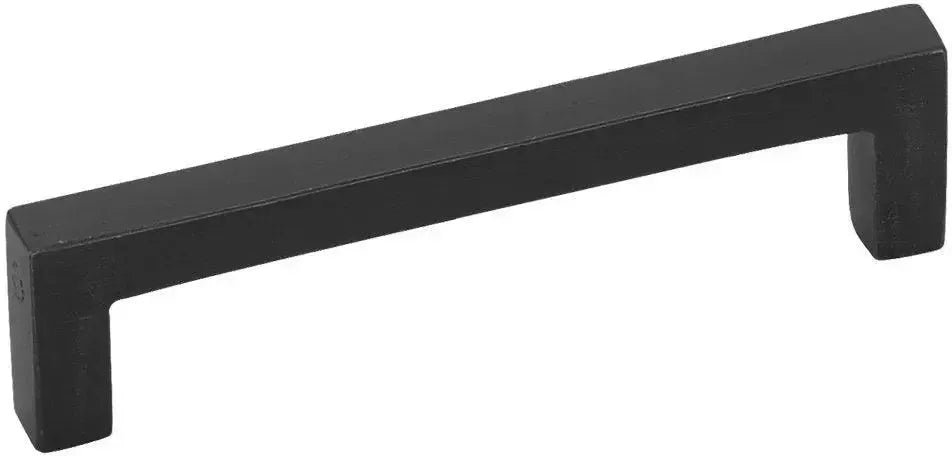 Emtek Rustic Modern Rectangular Bronze Door Pull, 8 3/4" Center to Center in Flat Black Bronze Patina finish