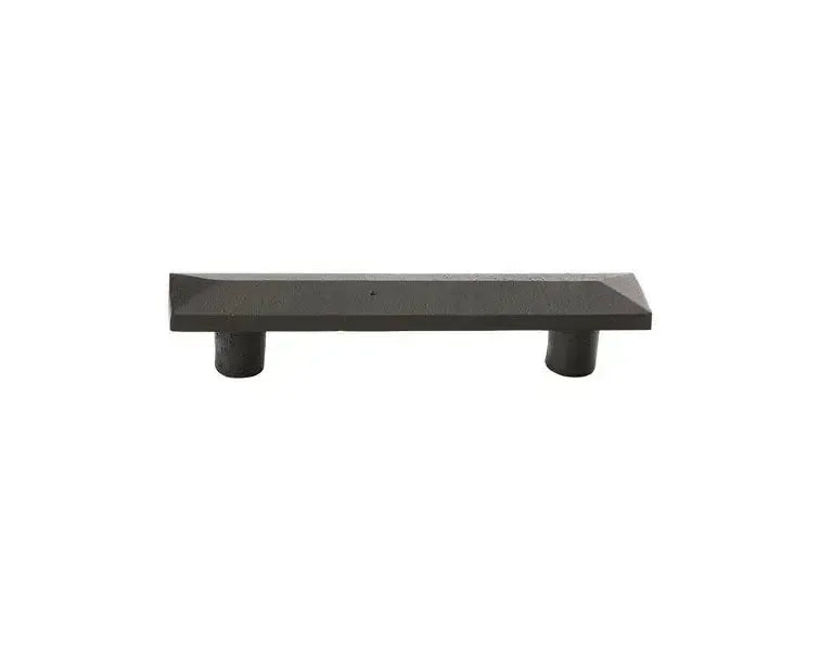 Emtek Sandcast Bronze Pyramid Cabinet Pull in Flat Black Bronze Patina finish