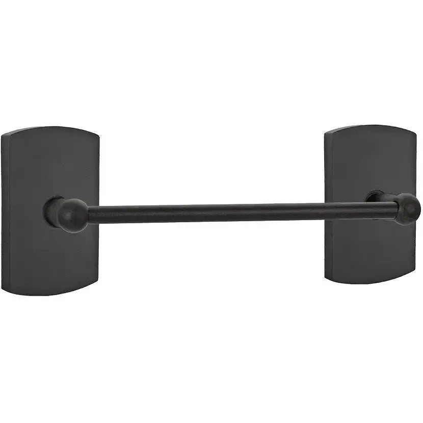 Emtek Sandcast Bronze Towel Bar with #4 Rosette in